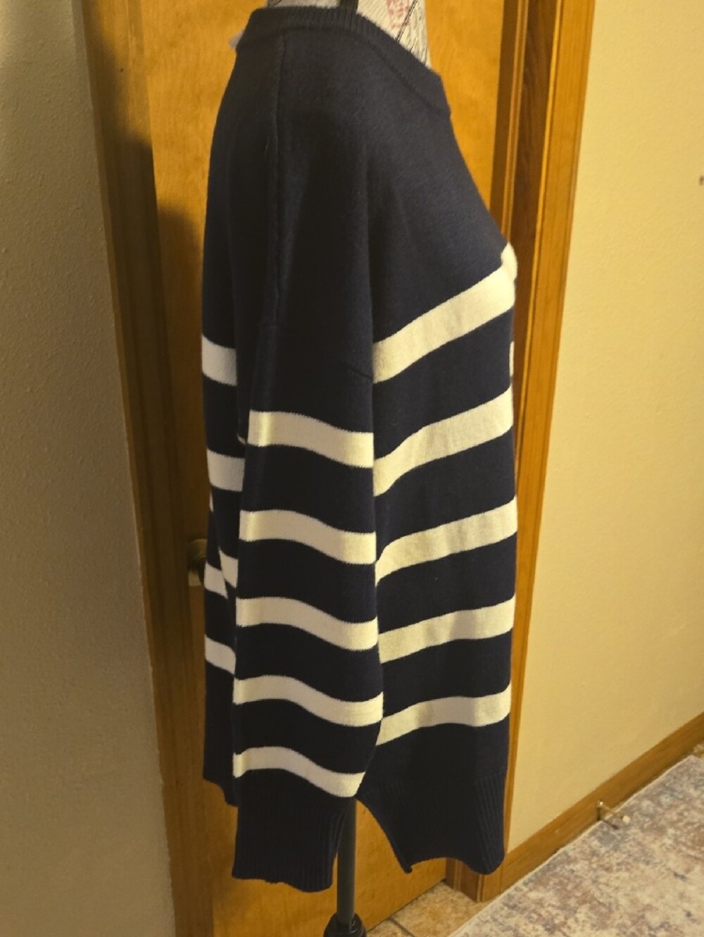 Blu Pepper Navy and White Striped Crewneck Sweater NWT - Picture 6 of 13